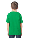 Gildan 5000B Youth Heavy Cotton T-Shirt - Irish Green - model back