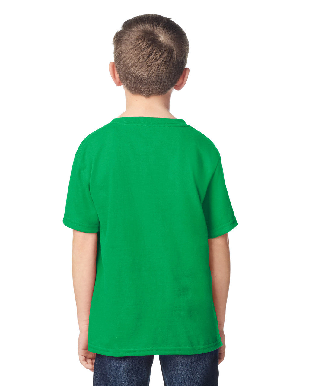 Gildan 5000B Youth Heavy Cotton T-Shirt - Irish Green - model back