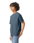 Gildan 5000B Youth Heavy Cotton T-Shirt - Navy - model side