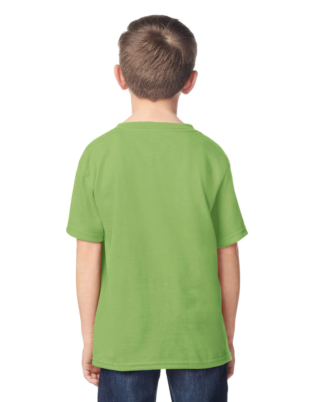 Gildan 5000B Youth Heavy Cotton T-Shirt - Kiwi - model back