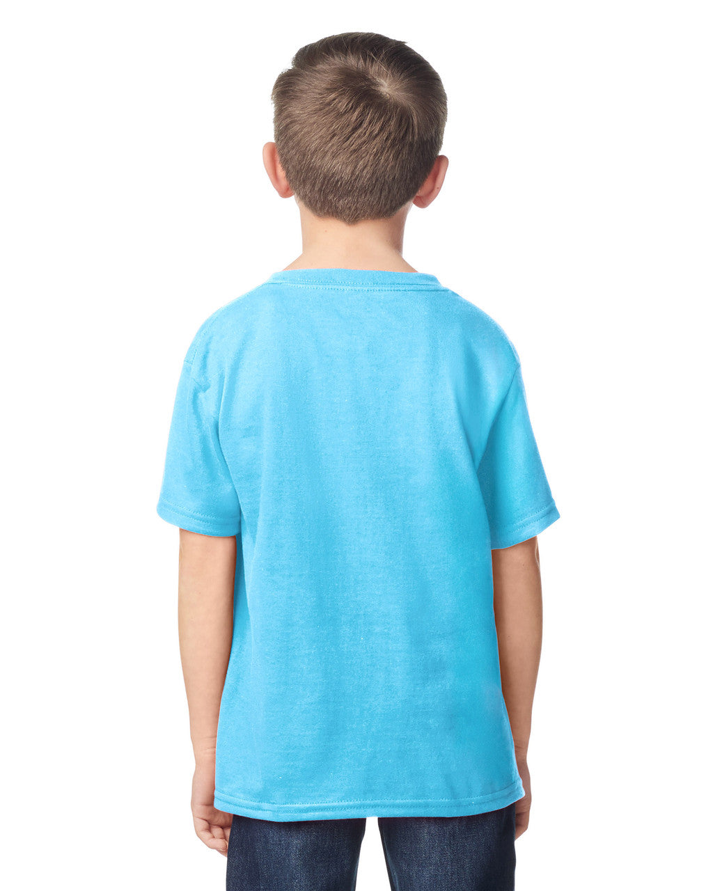 Gildan 5000B Youth Heavy Cotton T-Shirt - Sky - model back