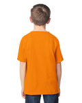 Gildan 5000B Youth Heavy Cotton T-Shirt - Tennessee Orange - model back