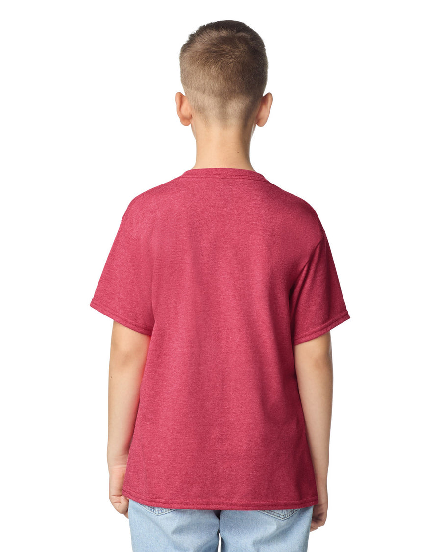 Gildan 5000B Youth Heavy Cotton T-Shirt - Red - model back