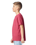 Gildan 5000B Youth Heavy Cotton T-Shirt - Red - model side