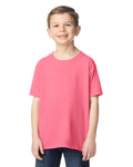 Gildan 5000B Youth Heavy Cotton T-Shirt - Coral Silk - model front