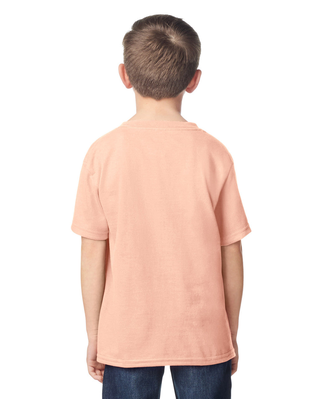 Gildan 5000B Youth Heavy Cotton T-Shirt - Dusty Rose - model back