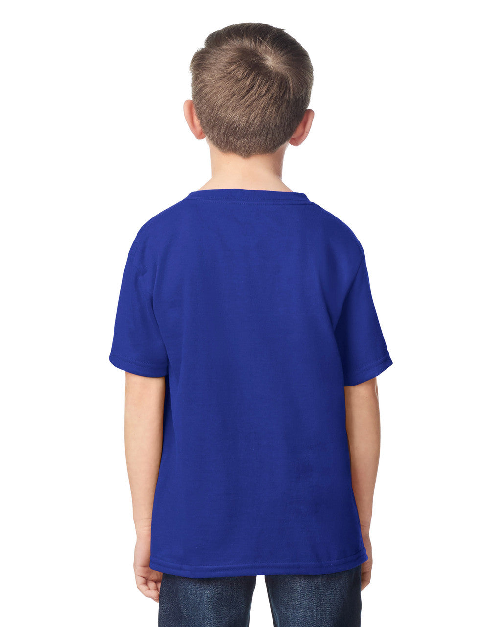Gildan 5000B Youth Heavy Cotton T-Shirt - Cobalt - model back