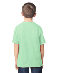 Gildan 5000B Youth Heavy Cotton T-Shirt - Mint Green - model back