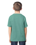 Gildan 5000B Youth Heavy Cotton T-Shirt - Aquatic - model back