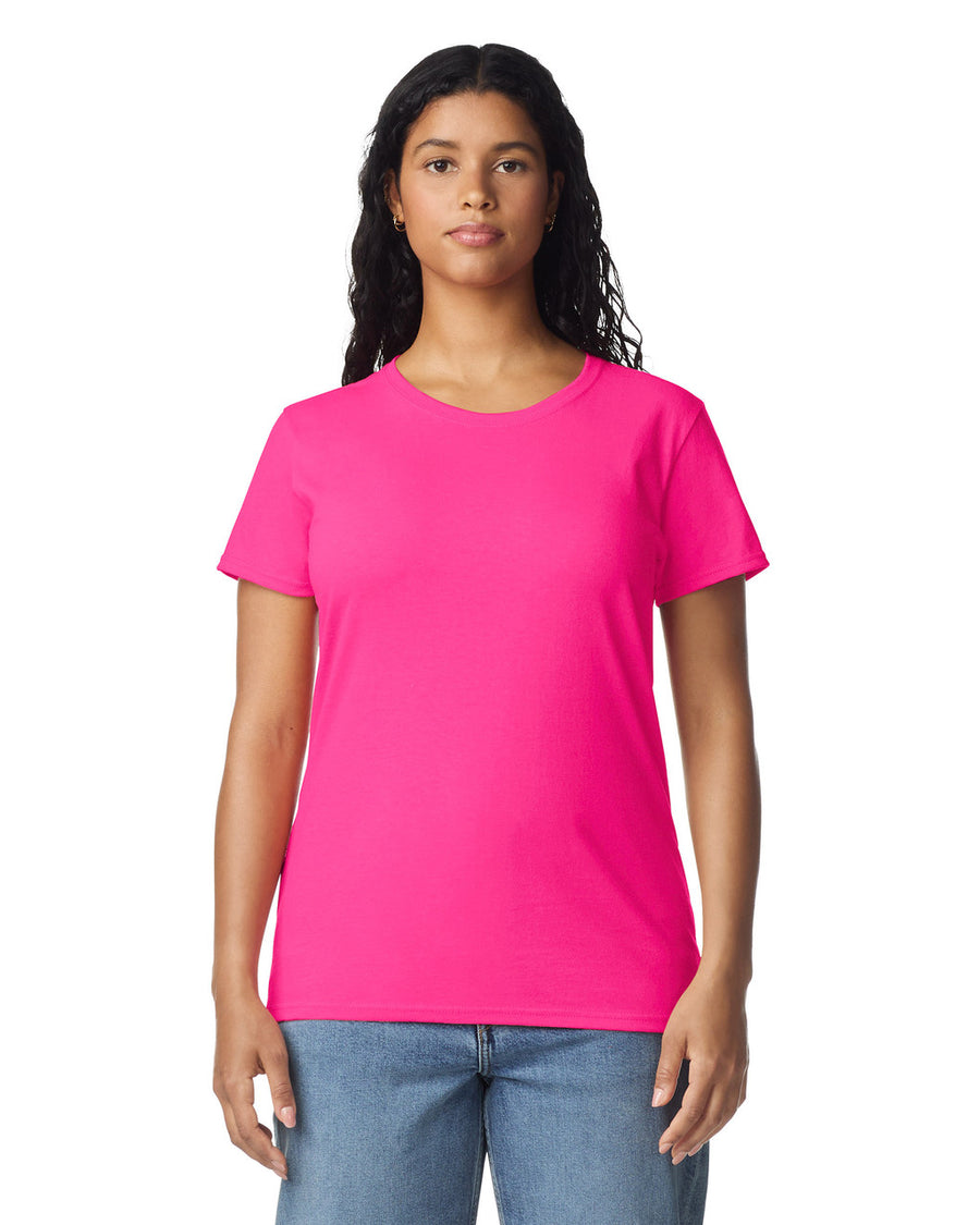 Gildan 5000L Women's Heavy Cotton T-Shirt - Heliconia - model front