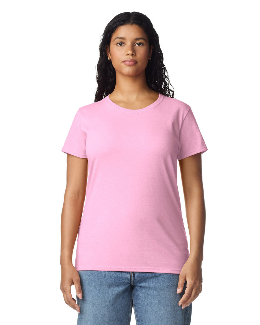Gildan 5000L Women's Heavy Cotton T-Shirt - Light Pink - model front