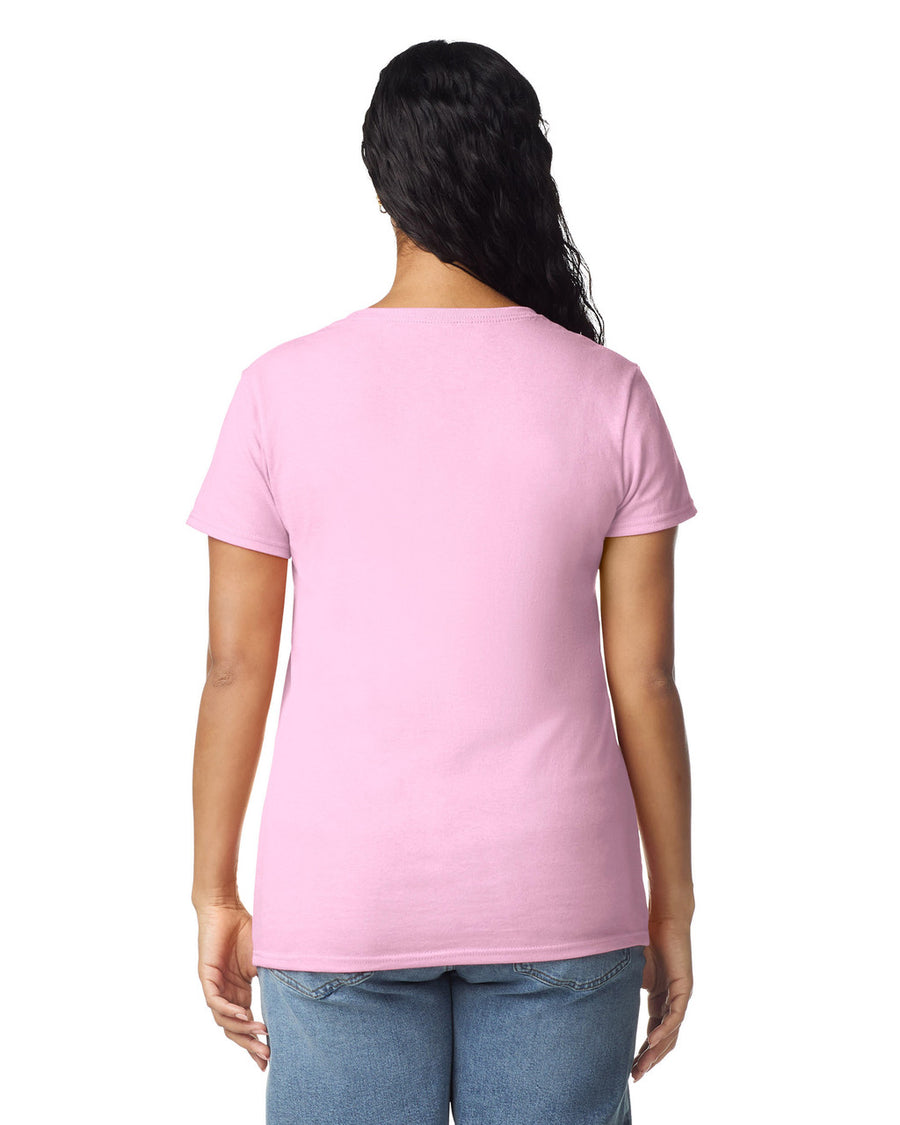 Gildan 5000L Women's Heavy Cotton T-Shirt - Light Pink - model back