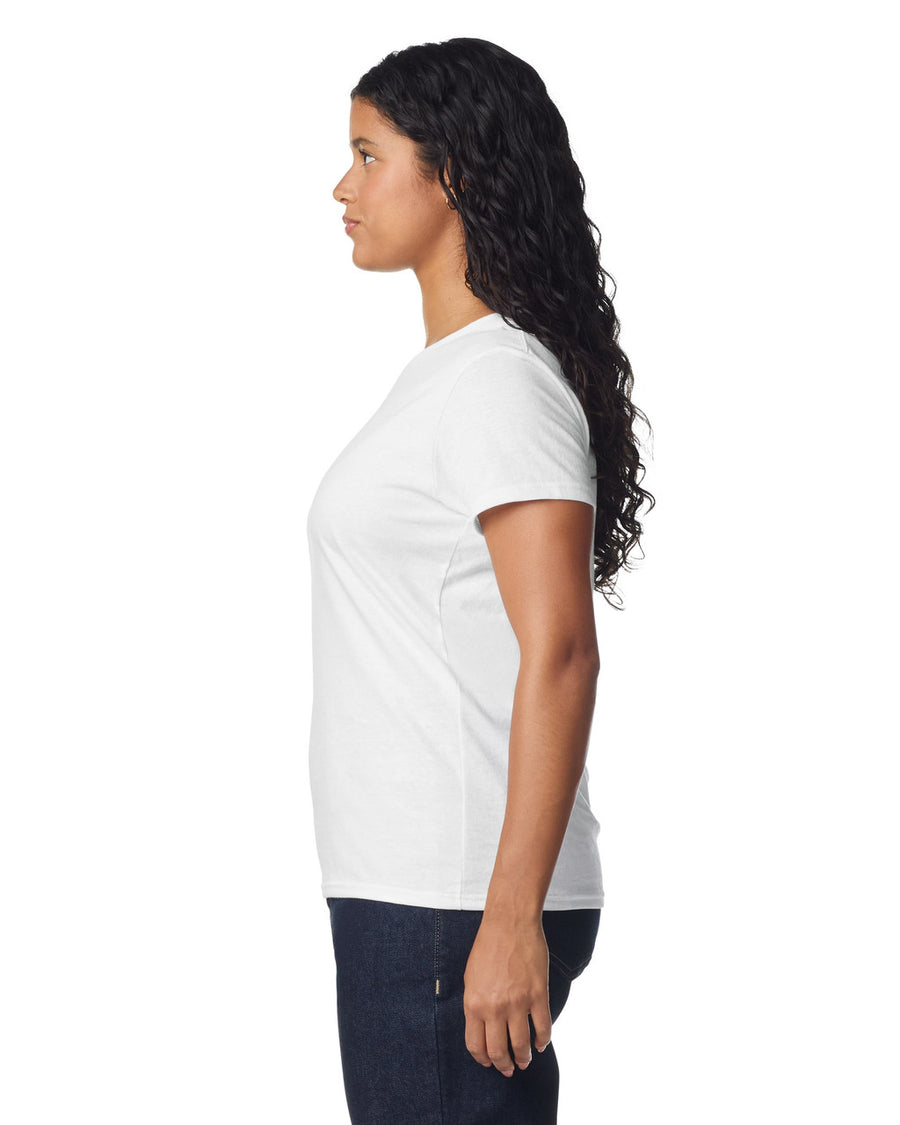 Gildan 5000L Women's Heavy Cotton T-Shirt - White - model side