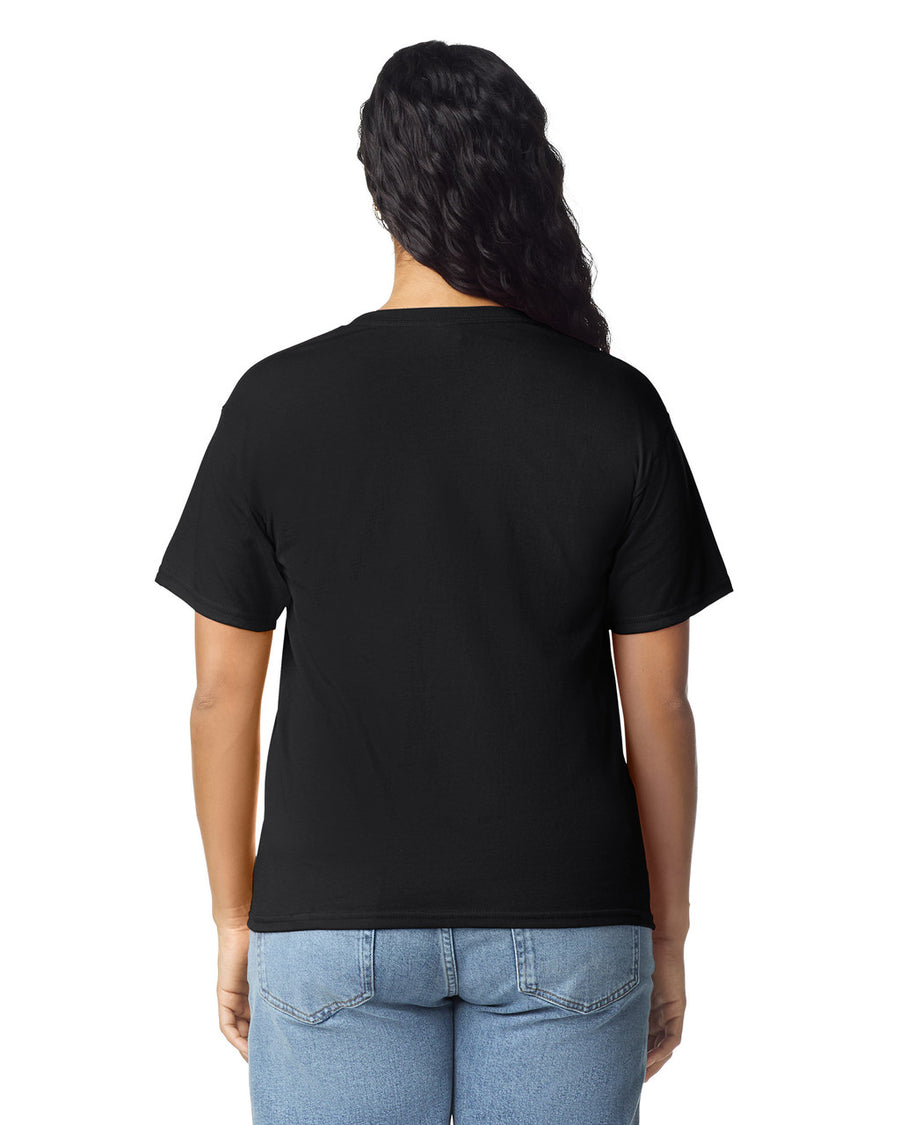 Gildan 5000L Women's Heavy Cotton T-Shirt - Black - model back