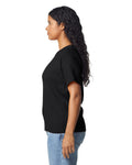 Gildan 5000L Women's Heavy Cotton T-Shirt - Black - model side