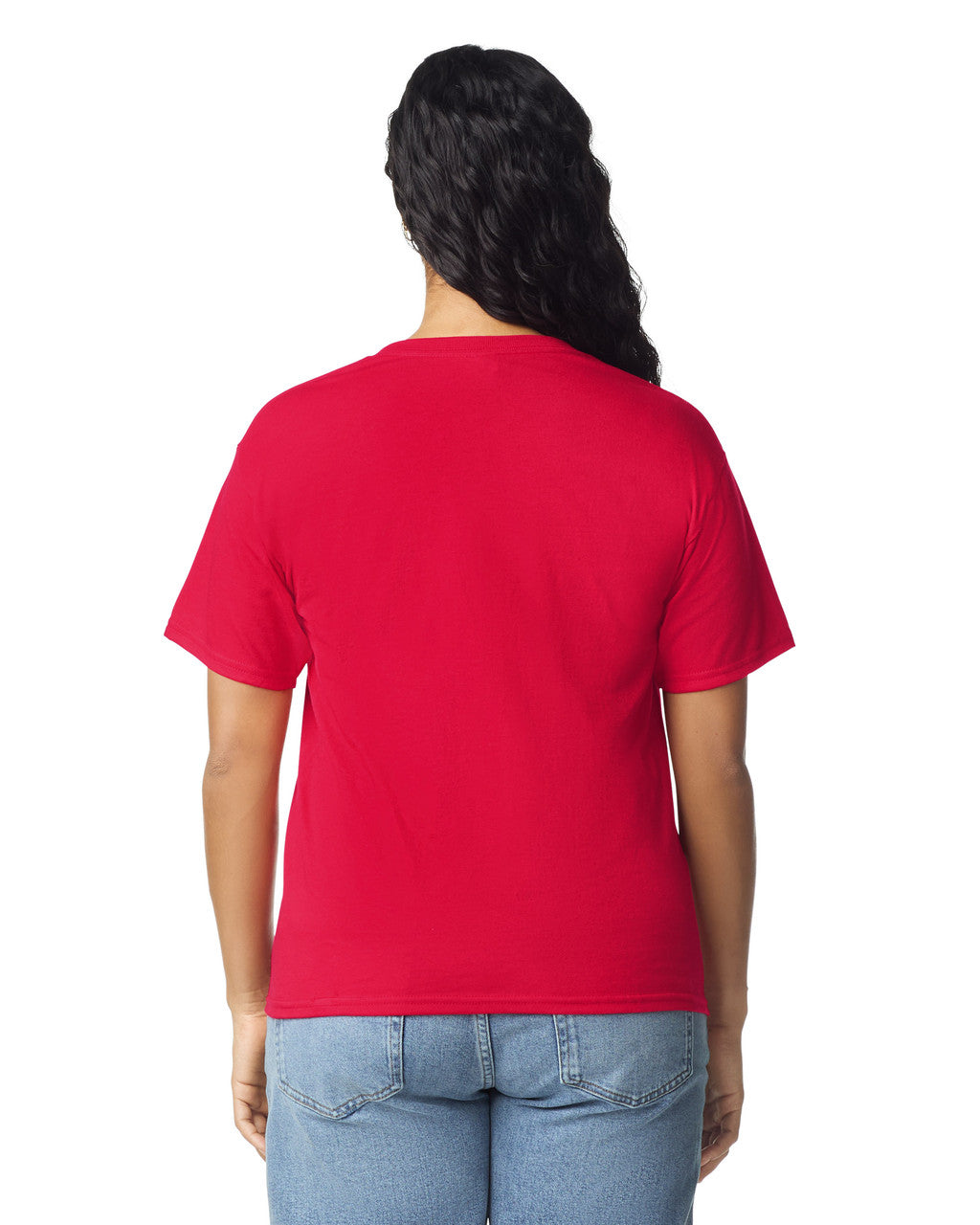 Gildan 5000L Women's Heavy Cotton T-Shirt - Red - model back