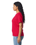 Gildan 5000L Women's Heavy Cotton T-Shirt - Red - model side