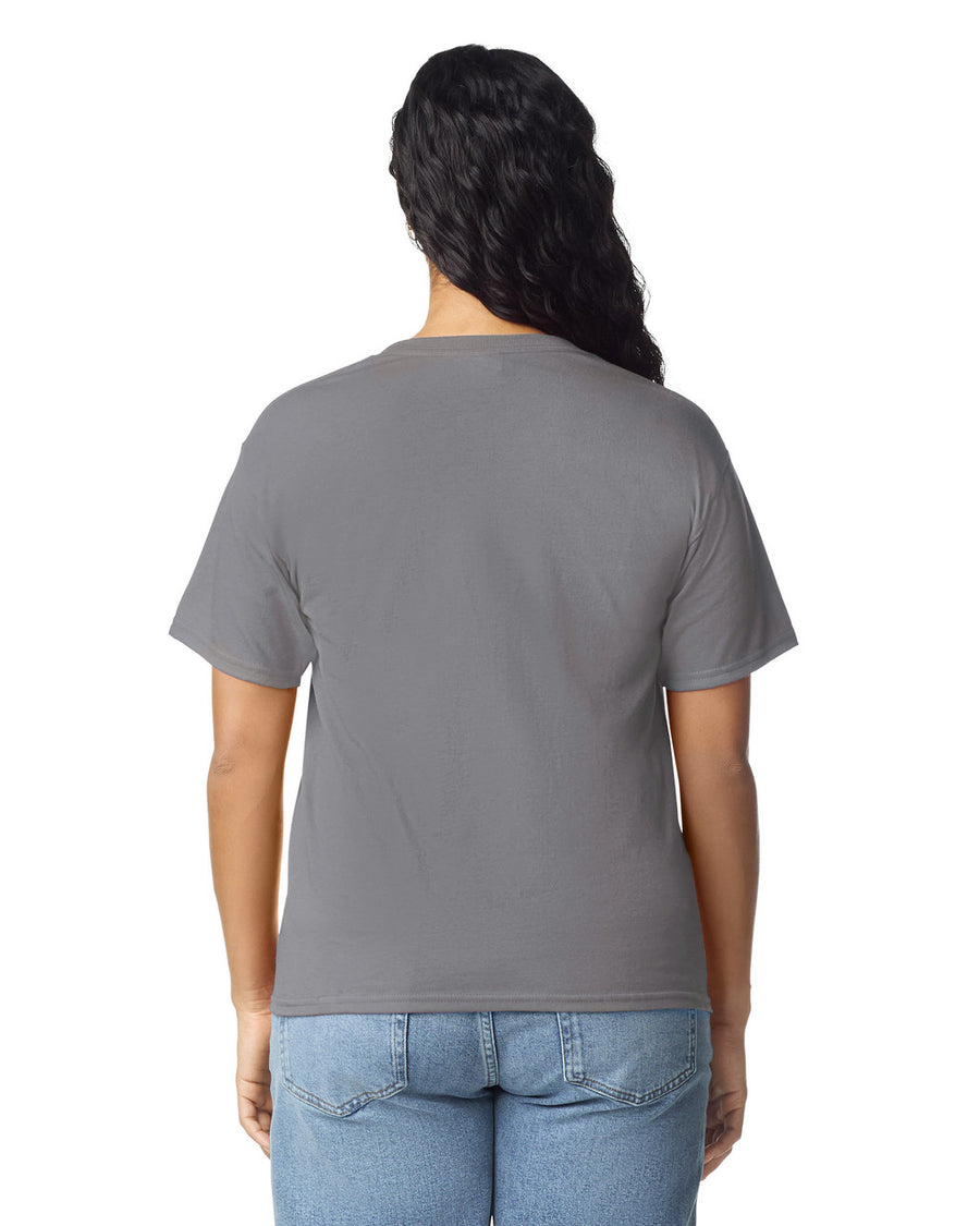 Gildan 5000L Women's Heavy Cotton T-Shirt - Charcoal - model back