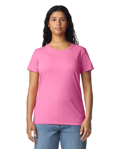 Gildan 5000L Women's Heavy Cotton T-Shirt - Azalea - model front