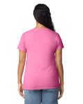 Gildan 5000L Women's Heavy Cotton T-Shirt - Azalea - model back