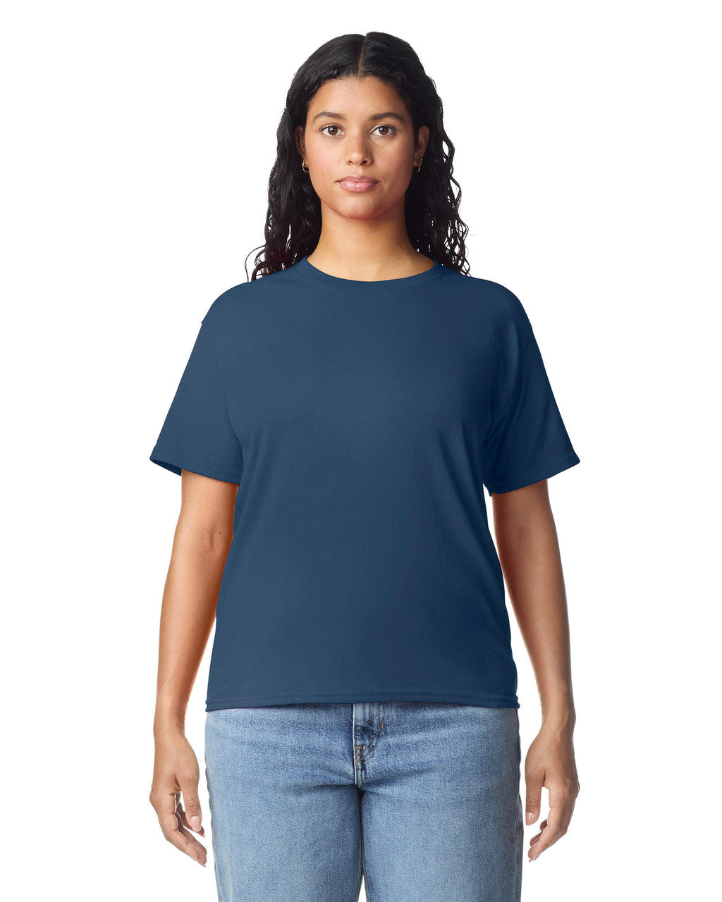 Gildan 5000L Women's Heavy Cotton T-Shirt - Blue Dusk - model front