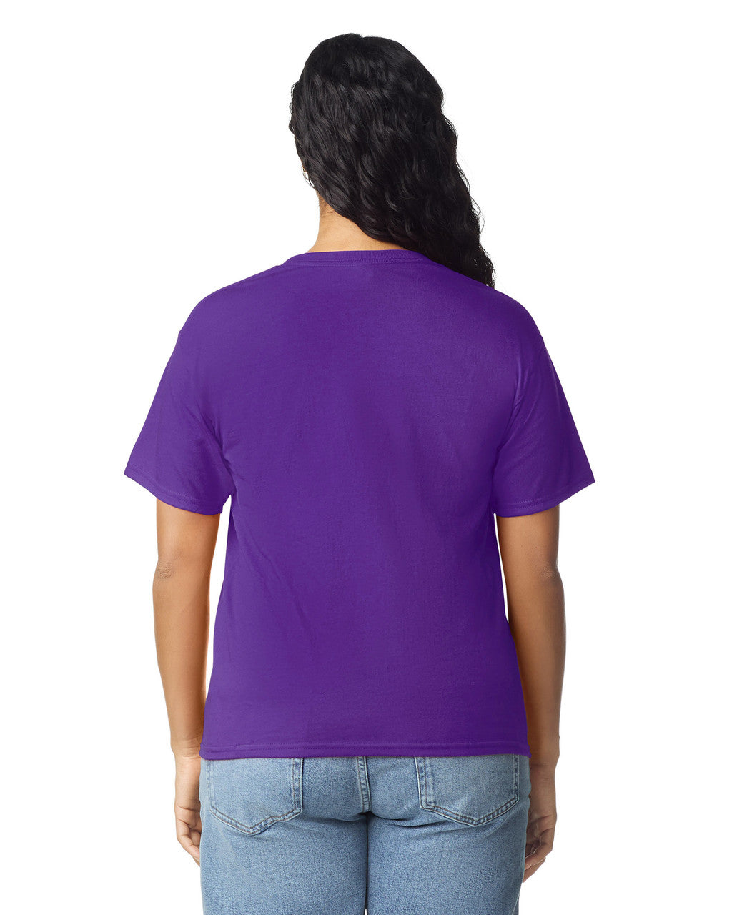 Gildan 5000L Women's Heavy Cotton T-Shirt - Purple - model back