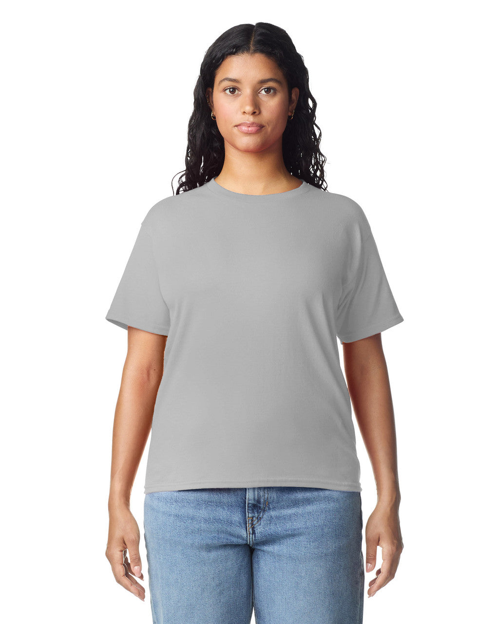Gildan 5000L Women's Heavy Cotton T-Shirt - Sport Grey - model front