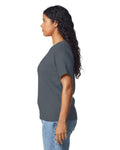 Gildan 5000L Women's Heavy Cotton T-Shirt - Dark Heather - model side