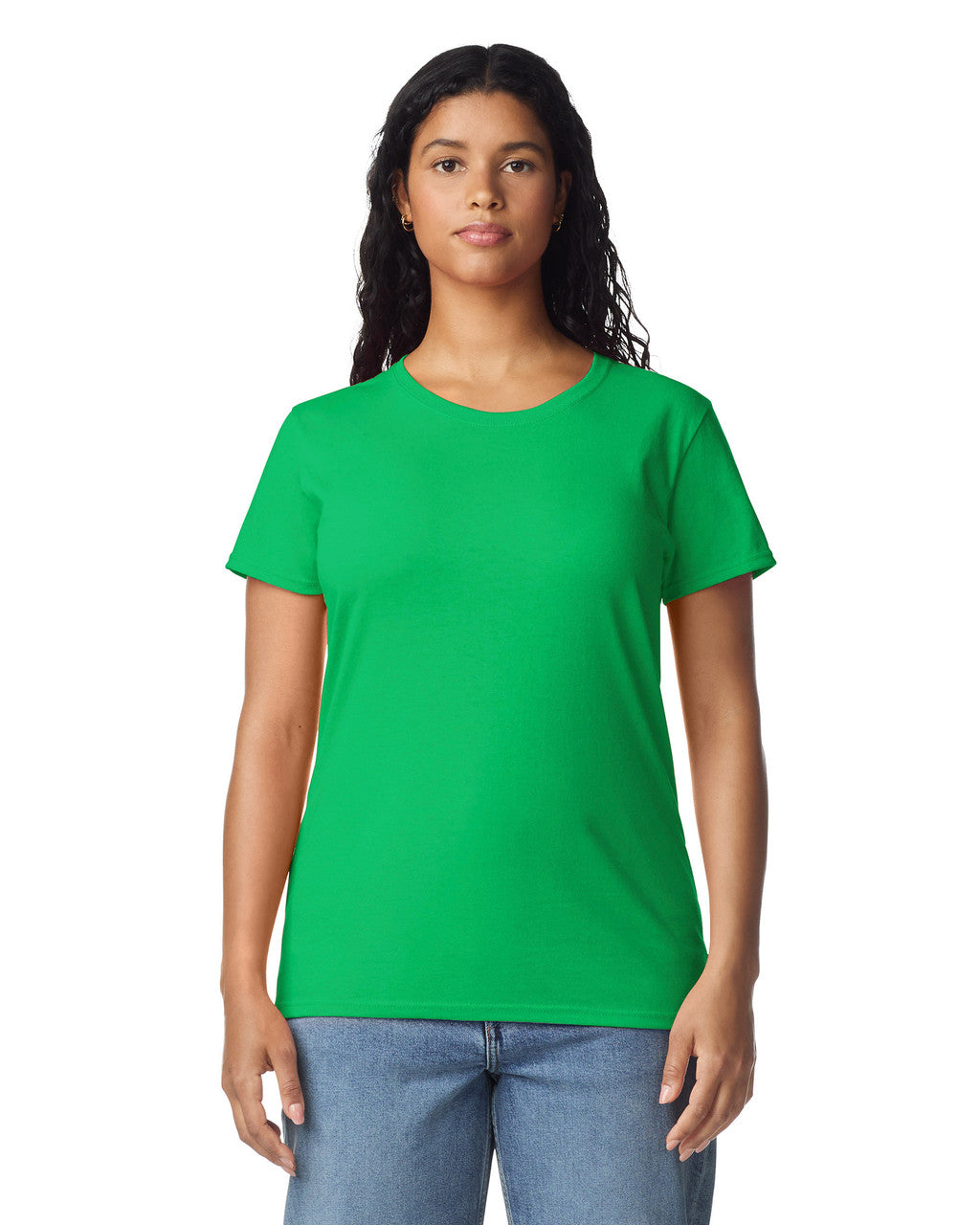 Gildan 5000L Women's Heavy Cotton T-Shirt - Irish Green - model front
