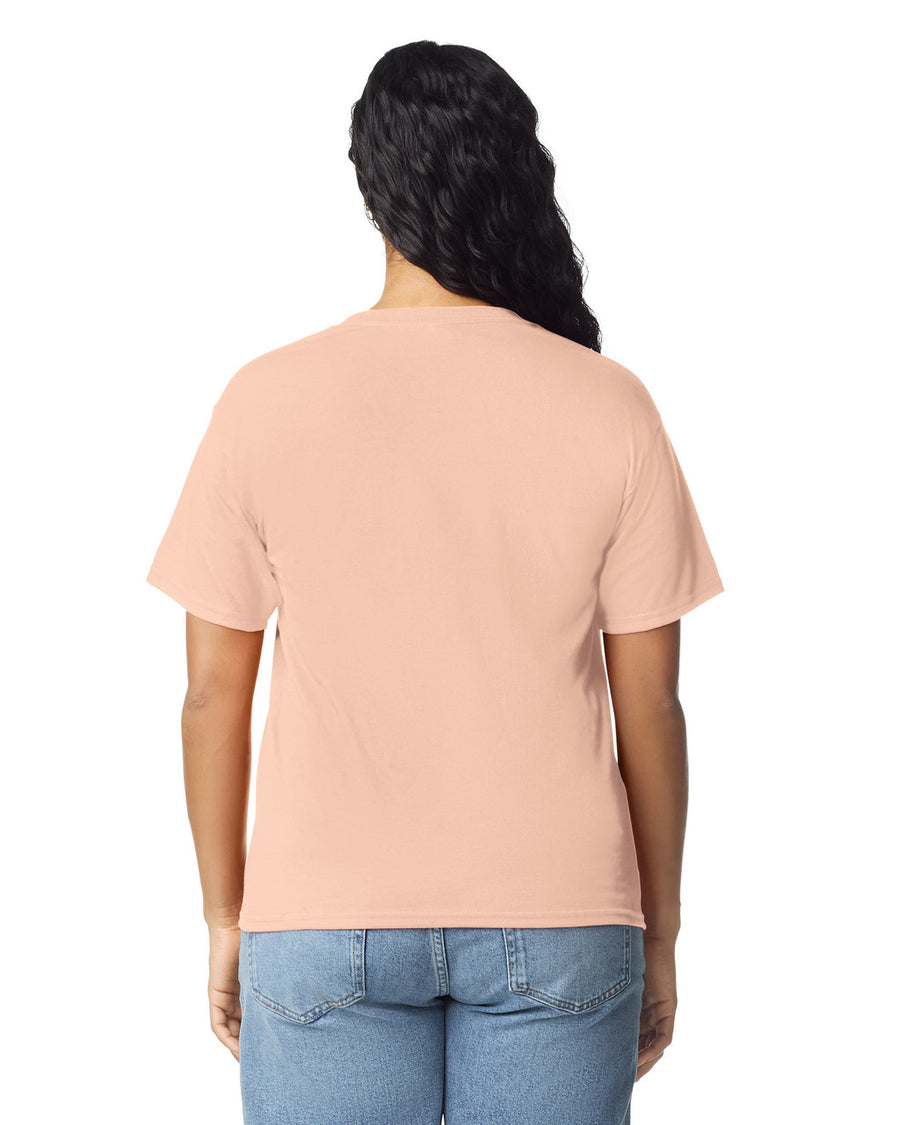 Gildan 5000L Women's Heavy Cotton T-Shirt - Dusty Rose - model back