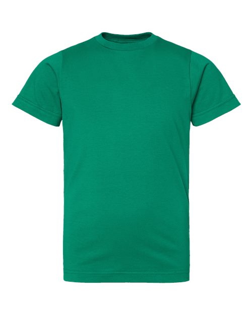 LAT 6101 Youth Fine Jersey Tee - Kelly - front