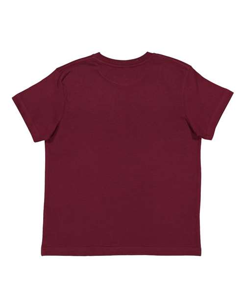 LAT 6101 Youth Fine Jersey Tee - Maroon - back