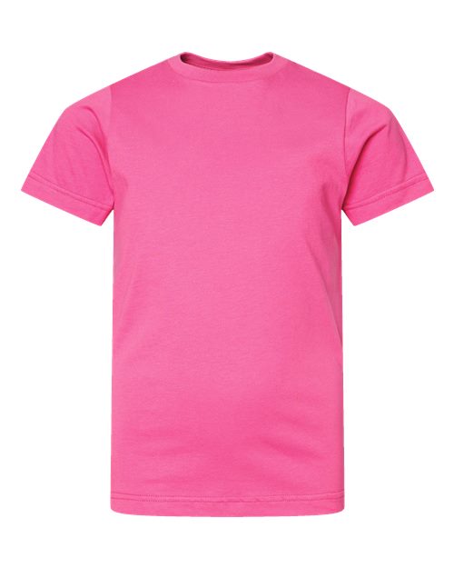 LAT 6101 Youth Fine Jersey Tee - Raspberry - front