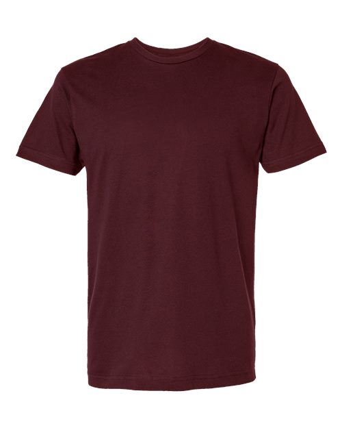 LAT 6901 Unisex Fine Jersey Tee - Maroon - front