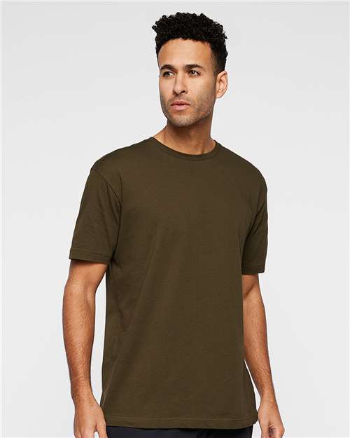 LAT 6901 Unisex Fine Jersey Tee - Military Green - model front