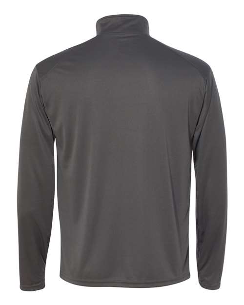 Badger 4102 Men's B-Core Quarter-Zip Pullover - Graphite/ Black - back