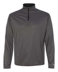 Badger 4102 Men's B-Core Quarter-Zip Pullover - Graphite/ Black - front