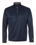 Badger 4102 Men's B-Core Quarter-Zip Pullover - Navy/ Graphite - front