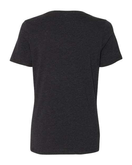 BELLA + CANVAS 6405CVC Women's Relaxed Heather CVC V-Neck Tee - Black Heather - back