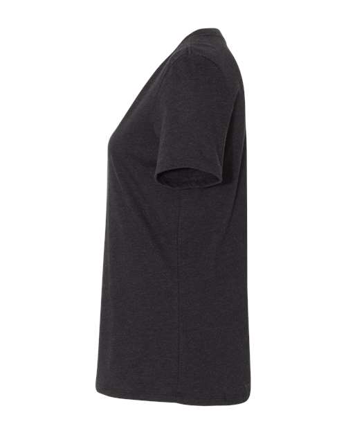 BELLA + CANVAS 6405CVC Women's Relaxed Heather CVC V-Neck Tee - Black Heather - side