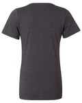 BELLA + CANVAS 6405CVC Women's Relaxed Heather CVC V-Neck Tee - Dark Grey Heather - back