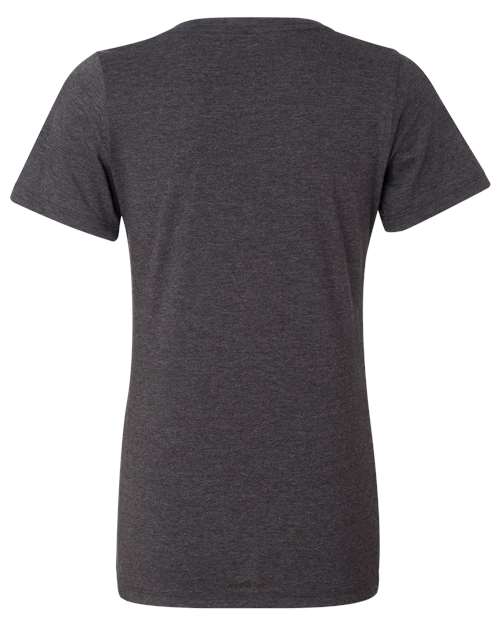 BELLA + CANVAS 6405CVC Women's Relaxed Heather CVC V-Neck Tee - Dark Grey Heather - back