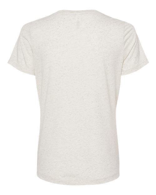 BELLA + CANVAS 6415 Women's Relaxed Triblend V-Neck Tee - Oatmeal Triblend - back
