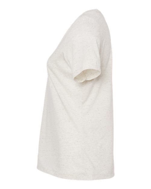 BELLA + CANVAS 6415 Women's Relaxed Triblend V-Neck Tee - Oatmeal Triblend - side