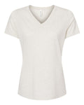 BELLA + CANVAS 6415 Women's Relaxed Triblend V-Neck Tee - Oatmeal Triblend - front