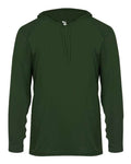 Badger 4105 Unisex B-Core Hooded Long Sleeve T-Shirt - Forest - front