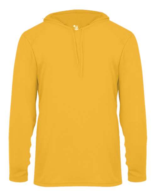 Badger 4105 Unisex B-Core Hooded Long Sleeve T-Shirt - Gold - front