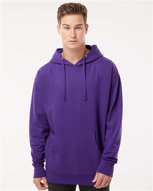 Independent Trading Co. SS4500 Midweight Hooded Sweatshirt - Purple - model front