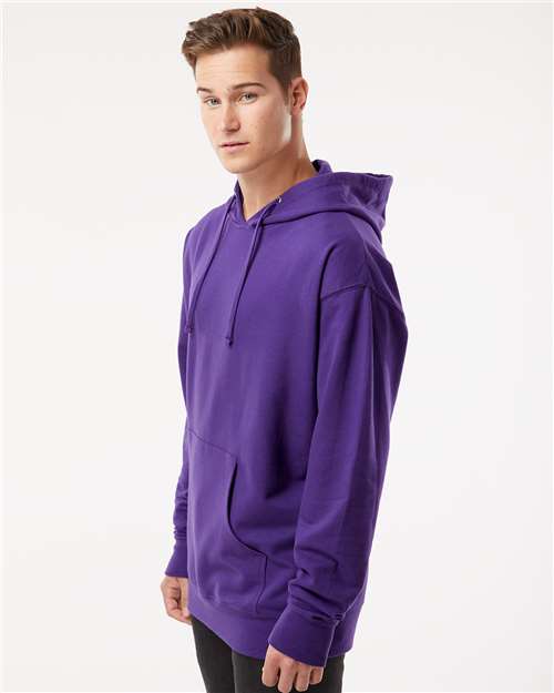 Independent Trading Co. SS4500 Midweight Hooded Sweatshirt - Purple - model side