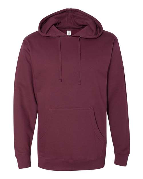 Independent Trading Co. SS4500 Midweight Hooded Sweatshirt - Maroon - flat front